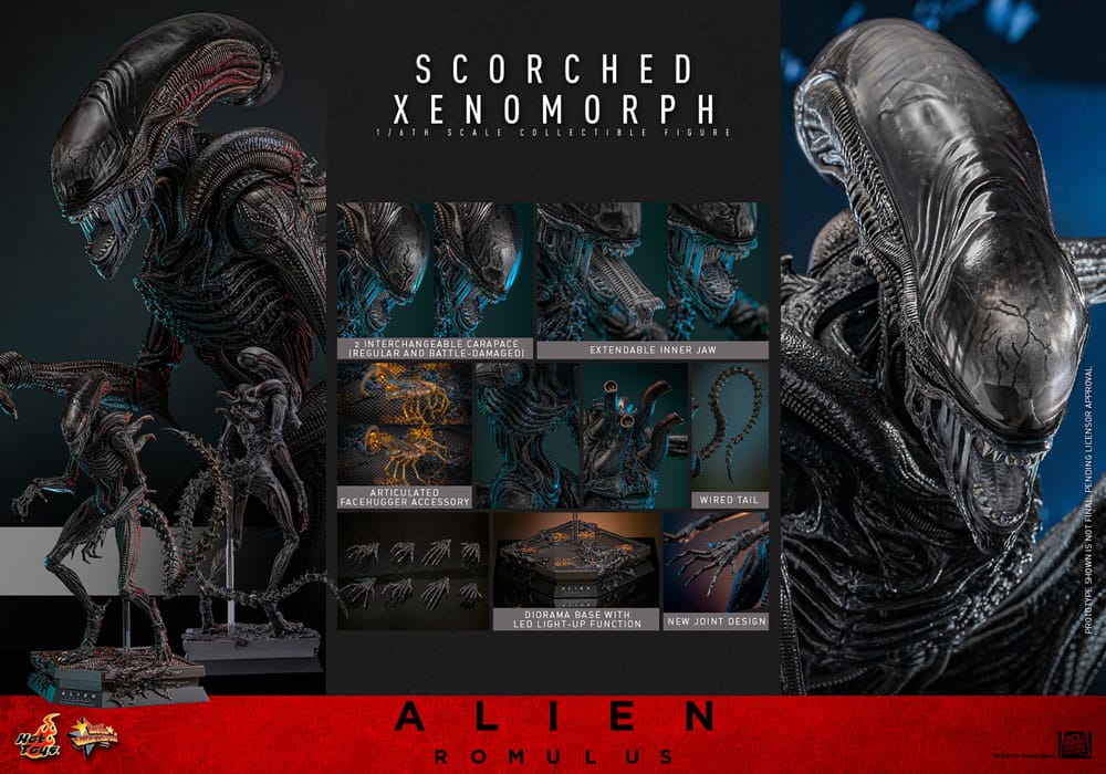 SCORCHED XENOMORPH HOT TOYS