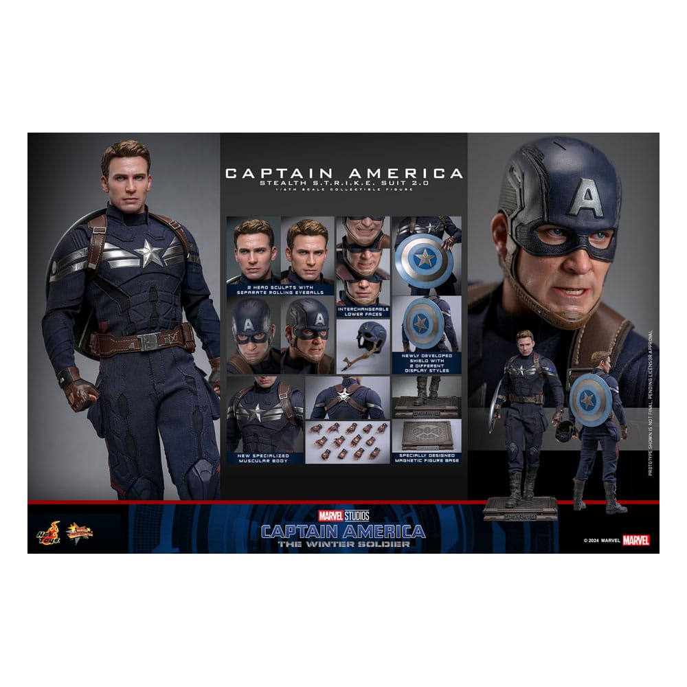 CAPTAIN AMERICA (STEALTH S.T.R.I.K.E. SUIT) 2.0 – FIGURA 1/6 ESCALA – HOT TOYS – MOVIE MASTERPIECE SERIES