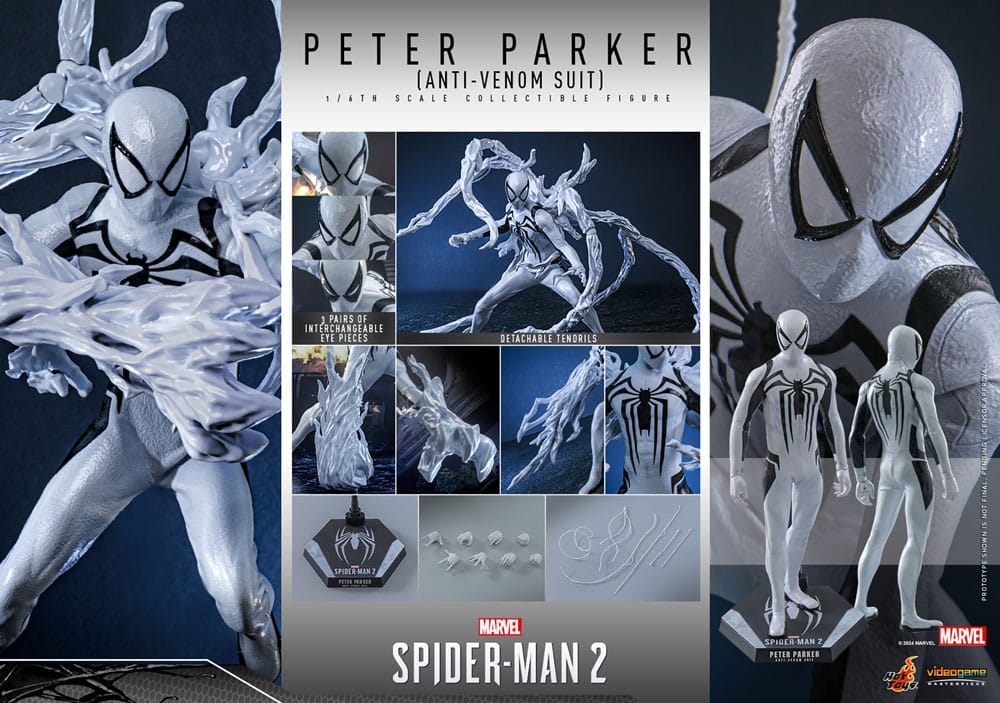 SPIDER-MAN 2 FIGURA 1/6 PETER PARKER ANTI-VENOM SUIT 30 CM | HOT TOYS – LÍNEA VIDEO GAME MASTERPIECE