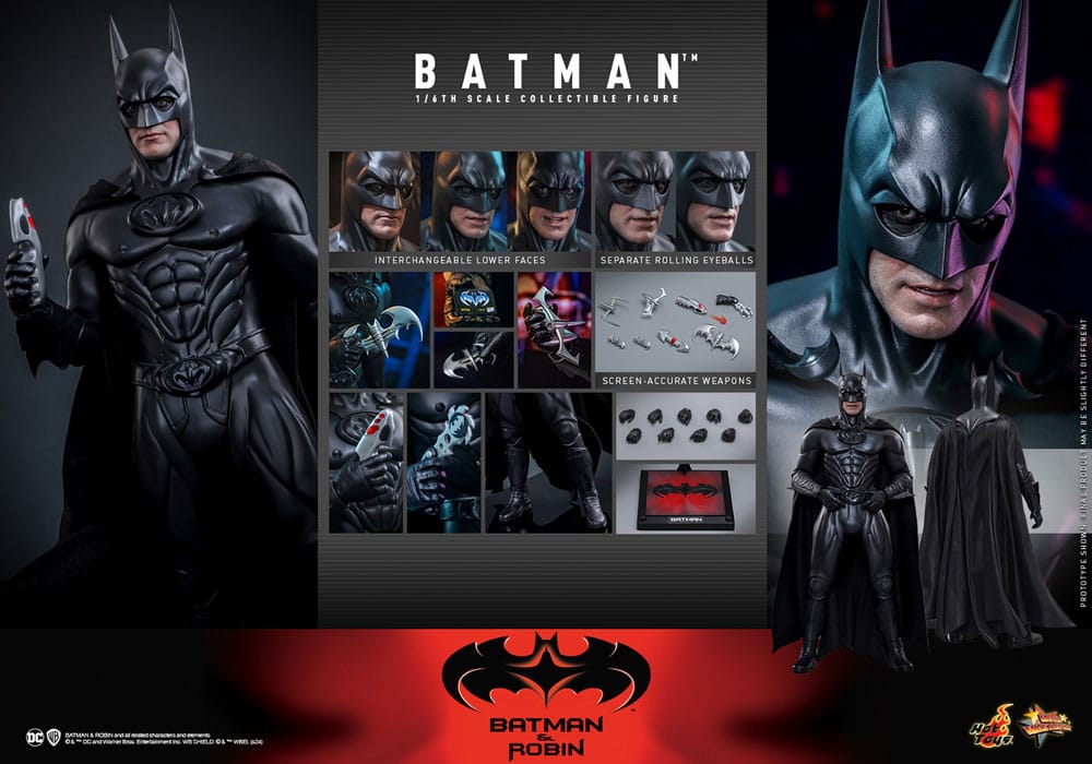 BATMAN - BATMAN Y ROBIN HOT TOYS FIGURA 1/6 MOVIE MASTERPIECE 30 CM