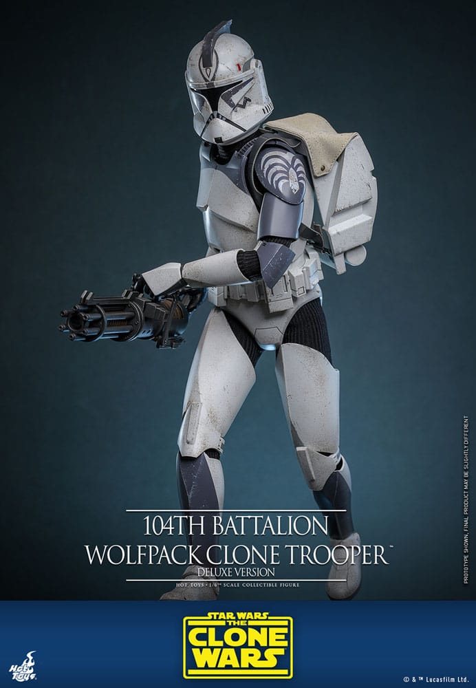 STAR WARS: THE CLONE WARS FIGURA 1/6 104TH BATTALION WOLFPACK CLONE TROOPER DELUXE VERSION 30 CM | HOT TOYS – SERIE THE CLONE WARS