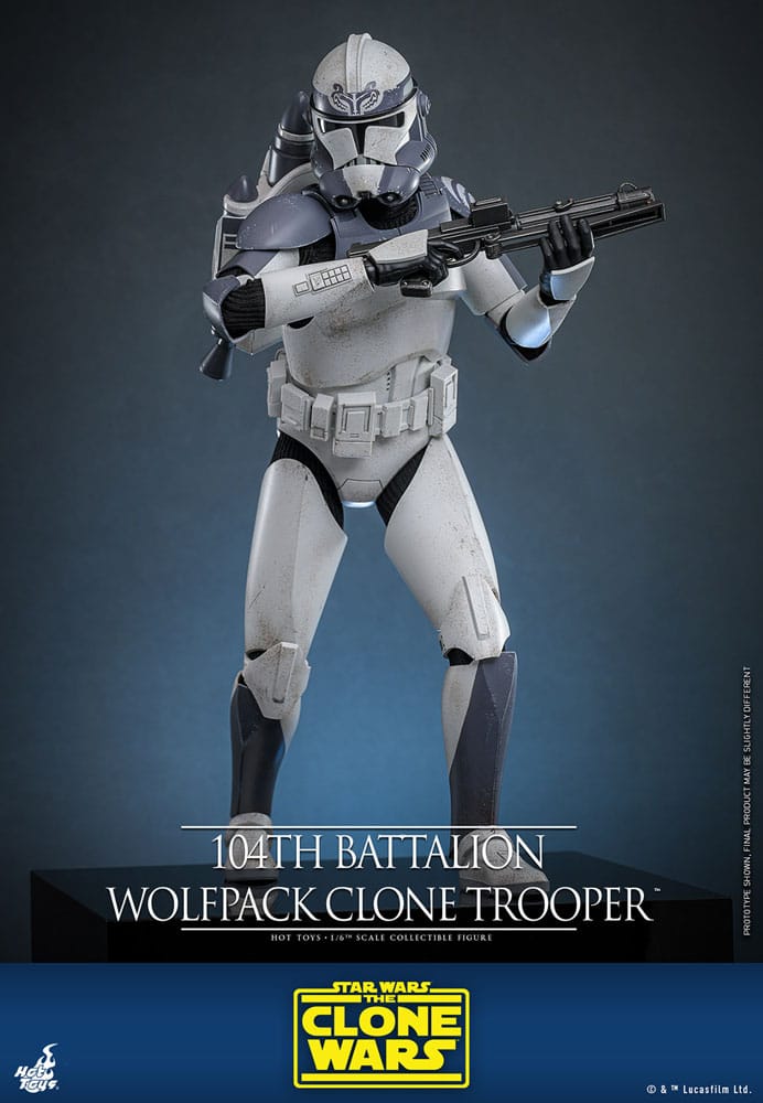 STAR WARS: THE CLONE WARS FIGURA 1/6 104TH BATTALION WOLFPACK CLONE TROOPER 30 CM | HOT TOYS – SERIE THE CLONE WARS