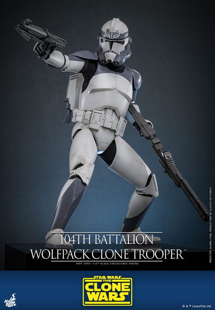 STAR WARS: THE CLONE WARS FIGURA 1/6 104TH BATTALION WOLFPACK CLONE TROOPER 30 CM | HOT TOYS – SERIE THE CLONE WARS