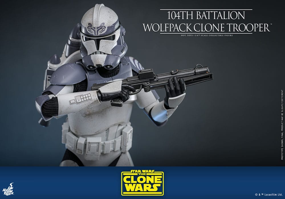 STAR WARS: THE CLONE WARS FIGURA 1/6 104TH BATTALION WOLFPACK CLONE TROOPER 30 CM | HOT TOYS – SERIE THE CLONE WARS
