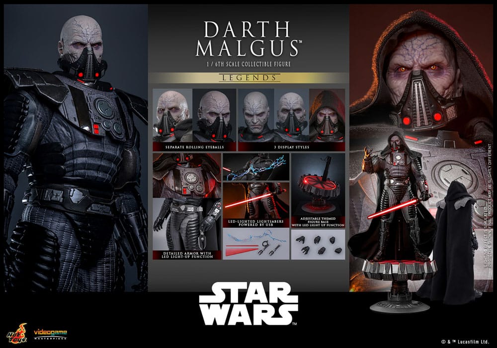STAR WARS DARTH MALGUS HOT TOYS 1/6 ESCALA – VIDEO GAME MASTERPIECE