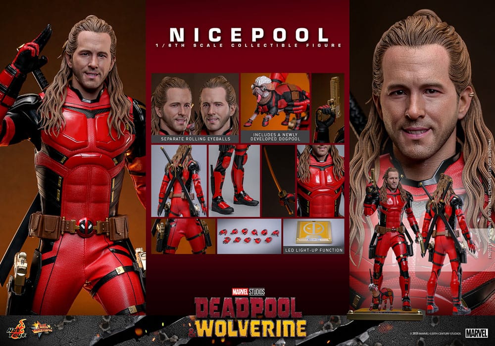 NICEPOOL - DEADPOOL & WOLVERINE MOVIE MASTERPIECE 1/6 HOT TOYS 30 CM
