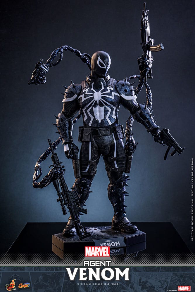 AGENT VENOM FIGURA 1/6 MARVEL COMICS HOT TOYS 32 CM CON ACCESORIOS