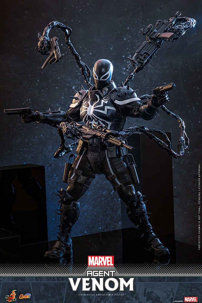 AGENT VENOM FIGURA 1/6 MARVEL COMICS HOT TOYS 32 CM CON ACCESORIOS