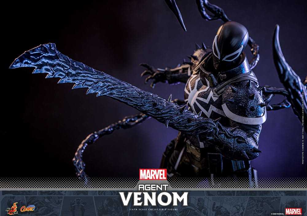 AGENT VENOM FIGURA 1/6 MARVEL COMICS HOT TOYS 32 CM CON ACCESORIOS