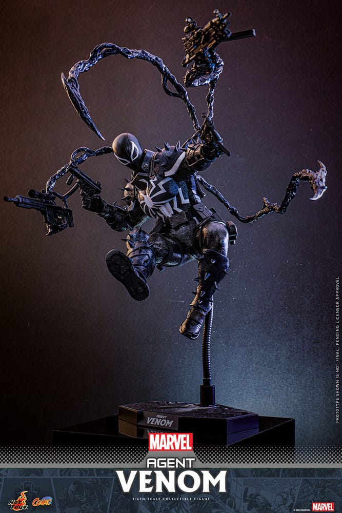 AGENT VENOM FIGURA 1/6 MARVEL COMICS HOT TOYS 32 CM CON ACCESORIOS