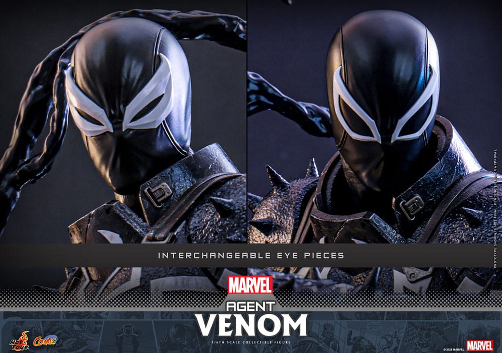 AGENT VENOM FIGURA 1/6 MARVEL COMICS HOT TOYS 32 CM CON ACCESORIOS