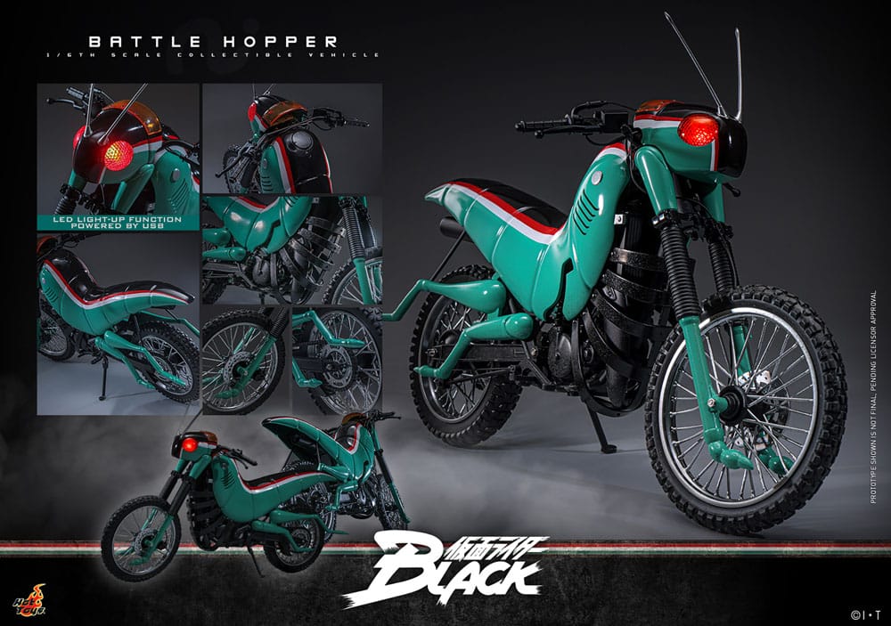 BATTLE HOPPER – VEHÍCULO HOT TOYS 1/6 36 CM (KAMEN RIDER BLACK – CON LUZ LED)