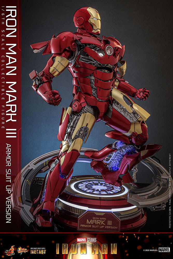 IRON MAN MARK III – FIGURA HOT TOYS DIECAST 1/6 32 CM (ARMOR SUIT UP VERSION – MOVIE MASTERPIECE)