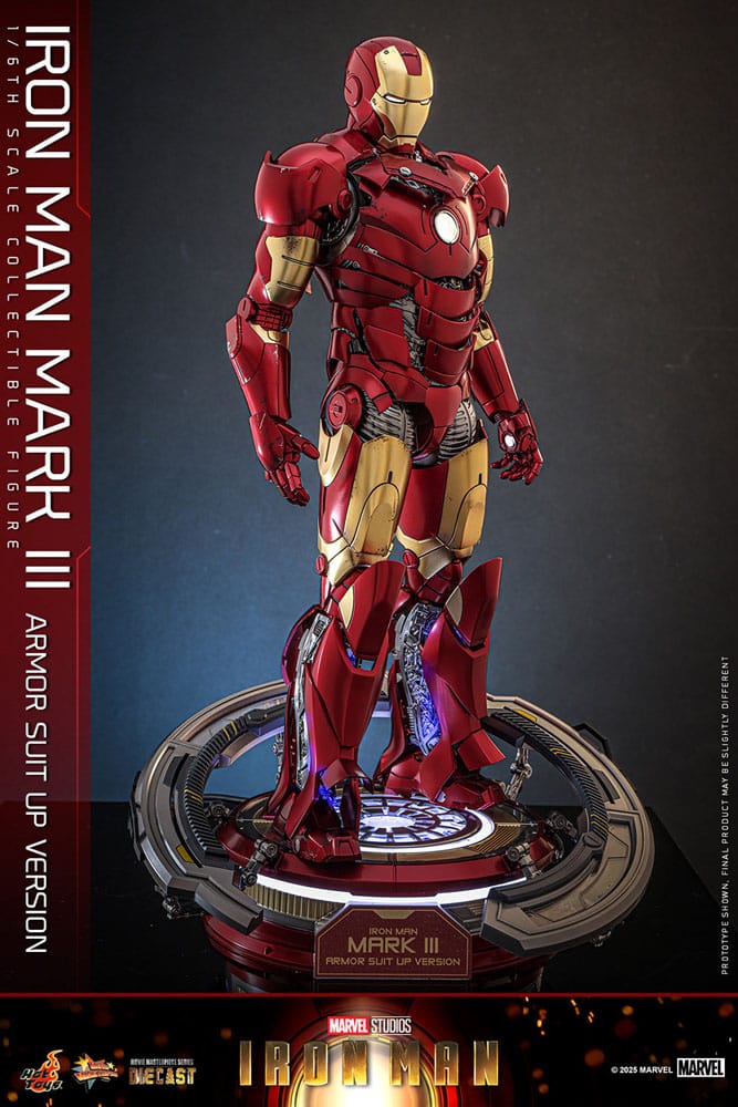 IRON MAN MARK III – FIGURA HOT TOYS DIECAST 1/6 32 CM (ARMOR SUIT UP VERSION – MOVIE MASTERPIECE)