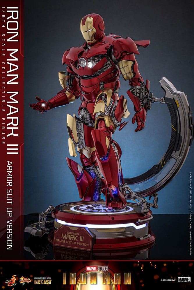 IRON MAN MARK III – FIGURA HOT TOYS DIECAST 1/6 32 CM (ARMOR SUIT UP VERSION – MOVIE MASTERPIECE)