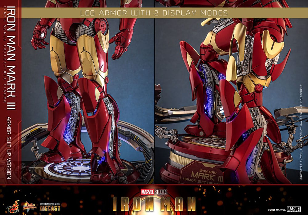 IRON MAN MARK III – FIGURA HOT TOYS DIECAST 1/6 32 CM (ARMOR SUIT UP VERSION – MOVIE MASTERPIECE)