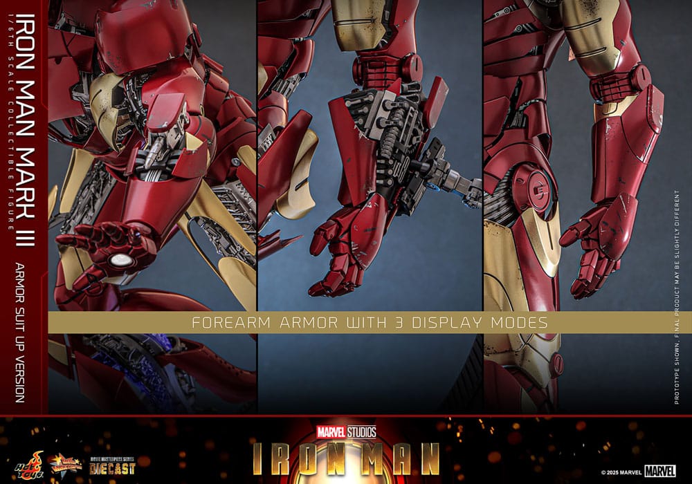 IRON MAN MARK III – FIGURA HOT TOYS DIECAST 1/6 32 CM (ARMOR SUIT UP VERSION – MOVIE MASTERPIECE)