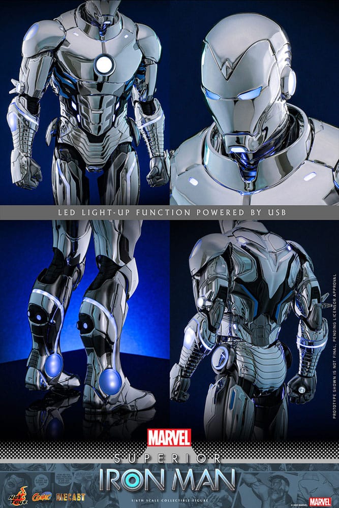 SUPERIOR IRON MAN – FIGURA HOT TOYS DIECAST 1/6 32 CM (COMIC MASTERPIECE SERIES – VERSIÓN CÓMIC)