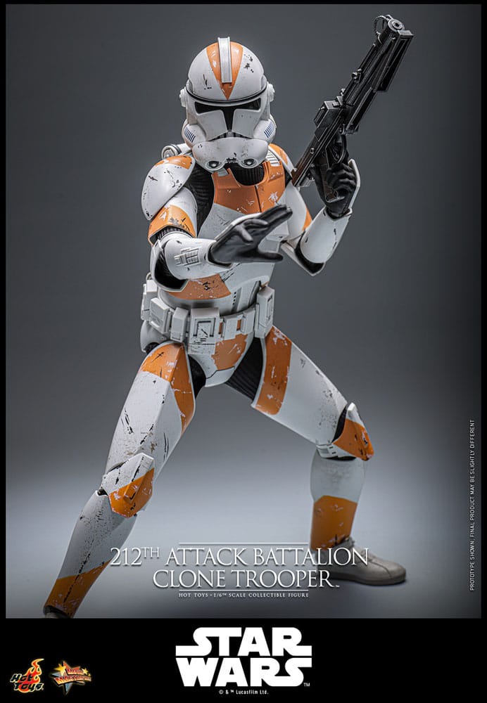 212TH ATTACK BATTALION CLONE TROOPER DELUXE VERSION – FIGURA 1/6 HOT TOYS STAR WARS THE CLONE WARS 30 CM