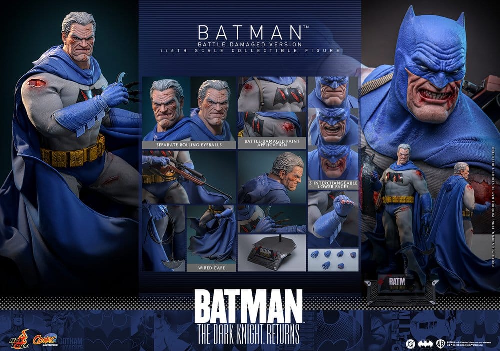 BATMAN – THE DARK KNIGHT RETURNS COMIC 1/6 (BATTLE DAMAGED VERSION) HOT TOYS – DC COMICS