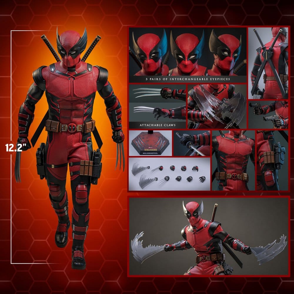 WOLVERINEPOOL FIGURA 1/6 DEADPOOL & WOLVERINE 31 CM HOT TOYS EXCLUSIVE