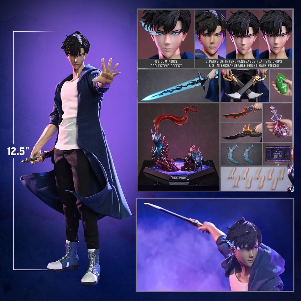SUNG JINWOO FIGURA 1/6 HOT TOYS SOLO LEVELING 32 CM