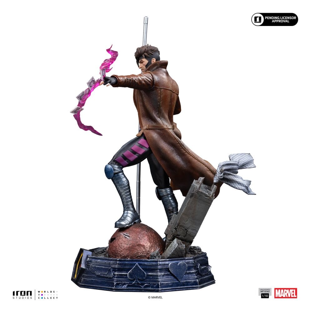 GAMBITO UNLEASHED MARVEL COMICS ART SCALE 1/10 28 CM IRON STUDIOS