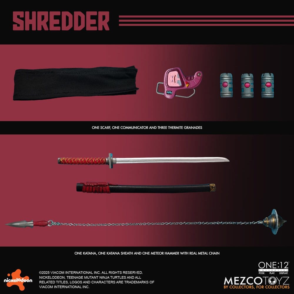 SHREDDER TORTUGAS NINJA FIGURA 1/12 ONE:12 COLLECTIVE 17 CM MEZCO TOYZ