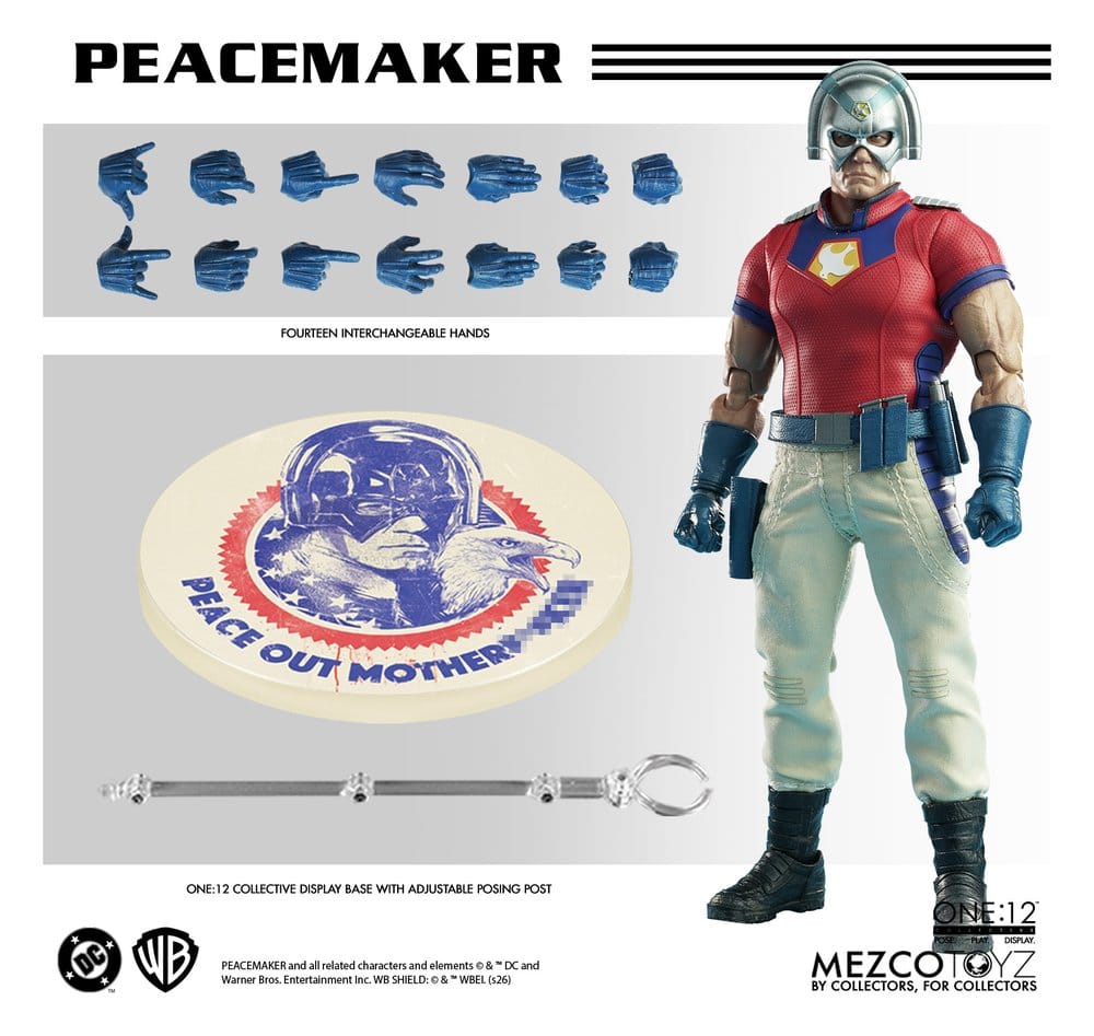 PEACEMAKER DC COMICS FIGURA 1/12 ONE:12 COLLECTIVE 17 CM MEZCO TOYZ