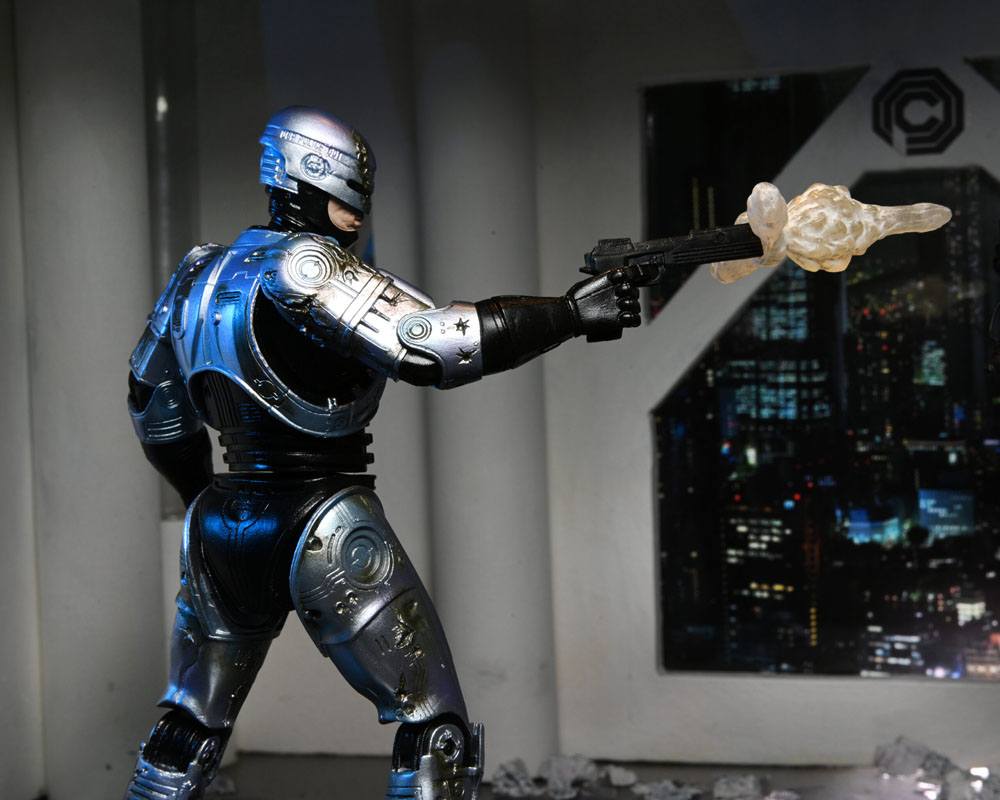 ROBOCOP ULTIMATE BATTLE DAMAGED WITH CHAIR – FIGURA 18 CM (NECA – ROBOCOP)