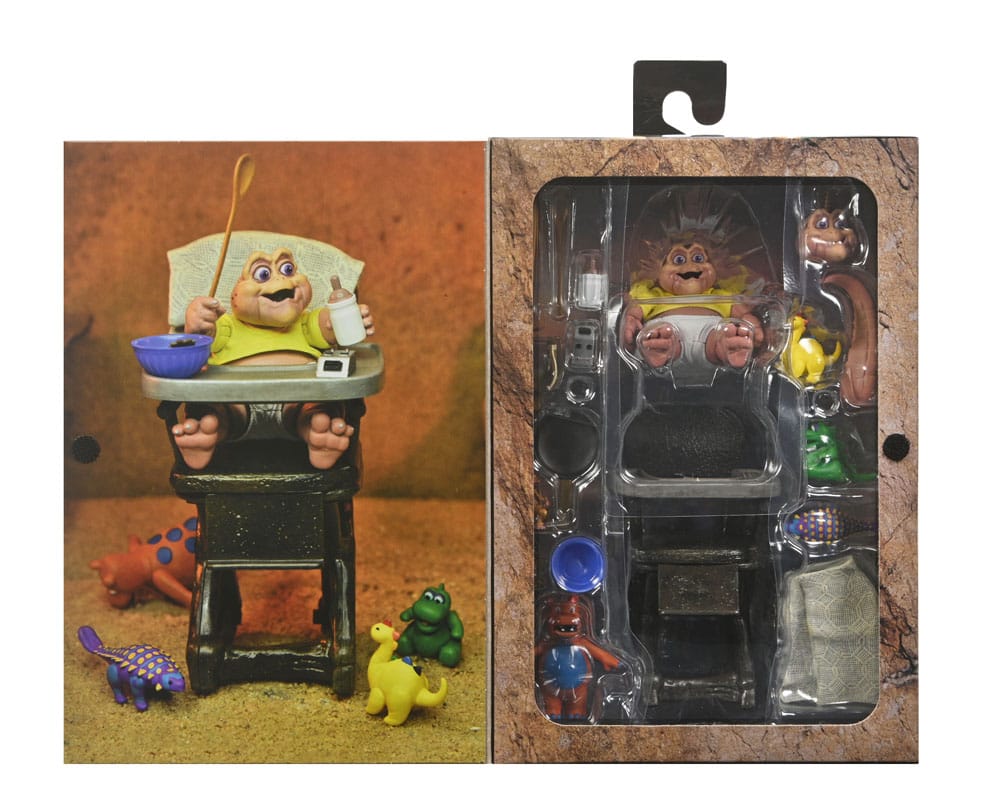 BABY SINCLAIR ULTIMATE 18 CM FIGURA NECA DINOSAURS SERIE TV COLECCIONISTA