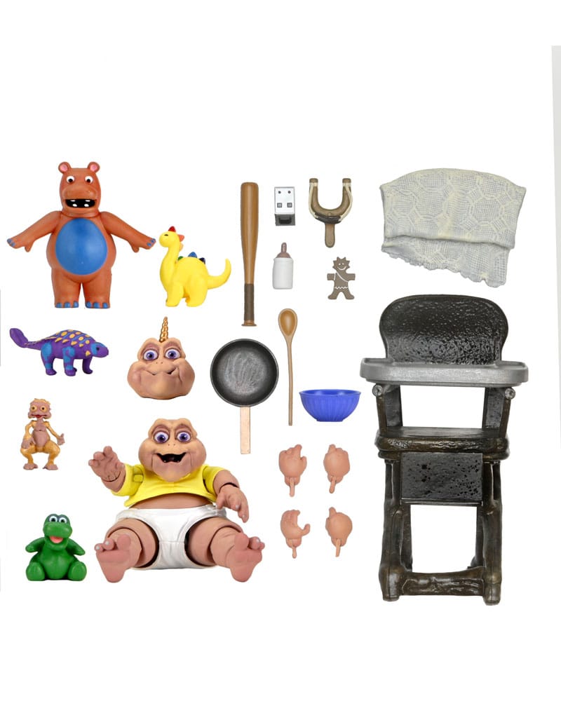 BABY SINCLAIR ULTIMATE 18 CM FIGURA NECA DINOSAURS SERIE TV COLECCIONISTA