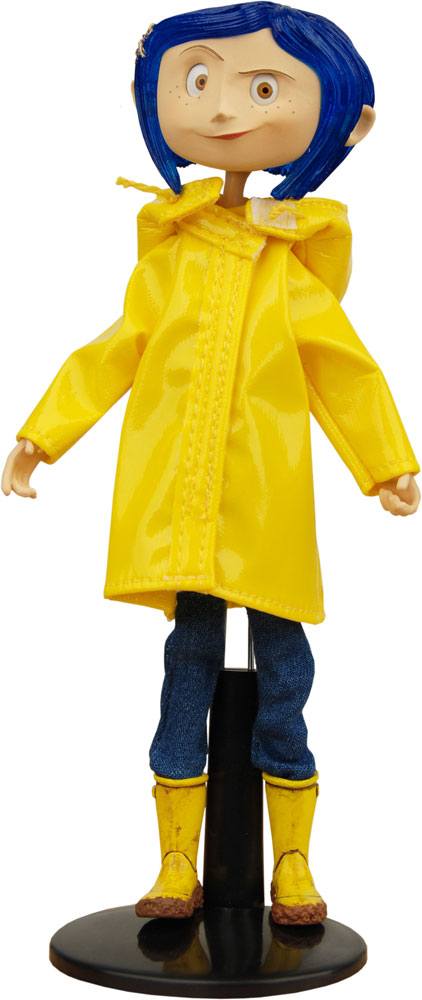 CORALINE RAINCOAT & BOOTS MUÑECA FLEXIBLE NECA