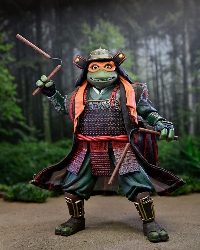 PACK LEONARDO & MICHELANGELO TMNT III – 2 FIGURAS 18 CM – NECA – TORTUGAS NINJA