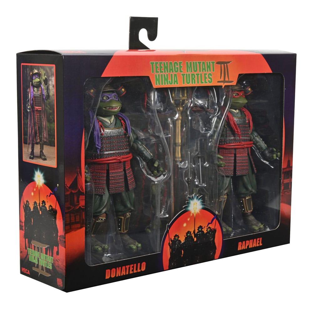 PACK DONATELLO & RAPHAEL TMNT III – 2 FIGURAS 18 CM – NECA – TORTUGAS NINJA