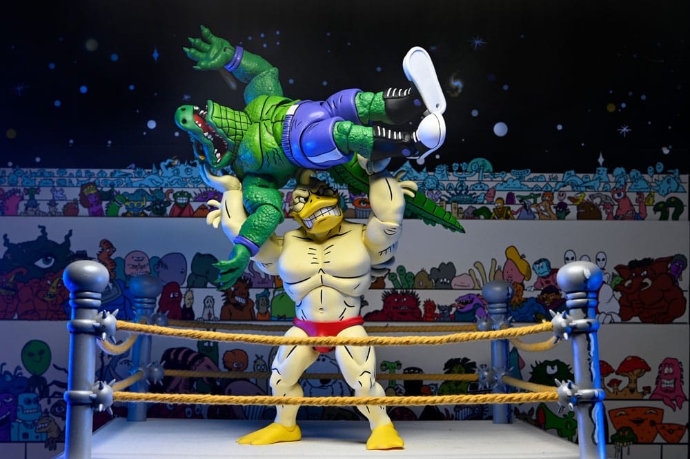 ACE DUCK – FIGURA STUMP WRESTLING 18 CM (NECA – TEENAGE MUTANT NINJA TURTLES ARCHIE COMICS)