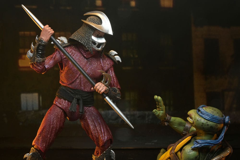 TORTUGAS NINJA – ROOF TOP BATTLE SHREDDER VS LEO 18 CM NECA