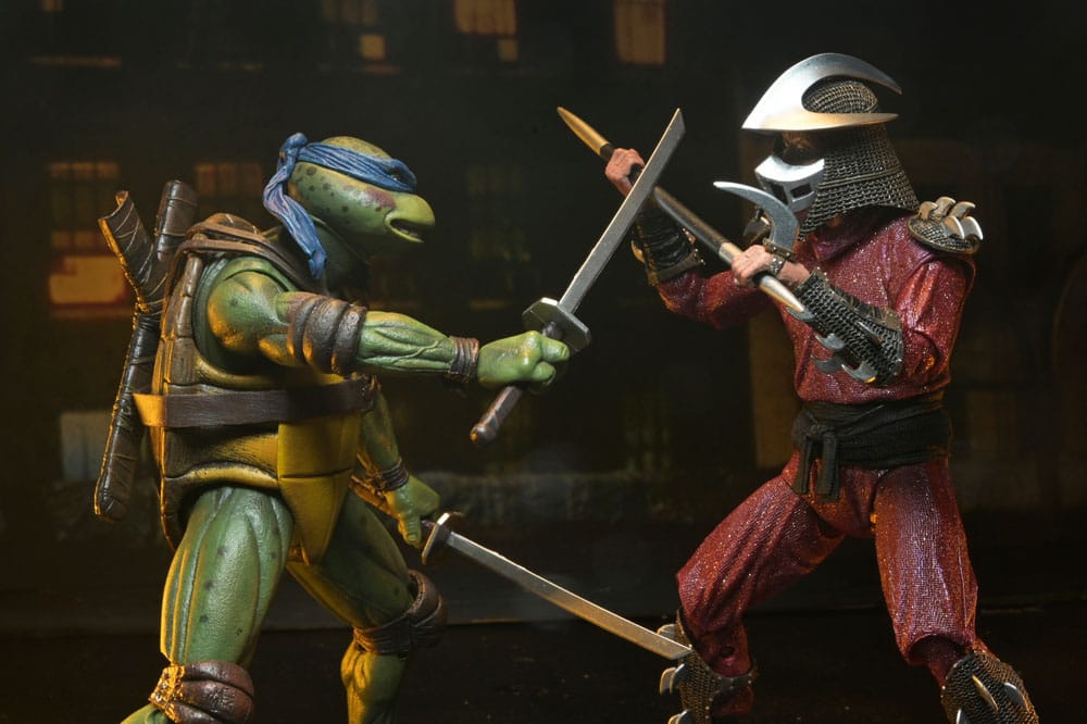 TORTUGAS NINJA – ROOF TOP BATTLE SHREDDER VS LEO 18 CM NECA