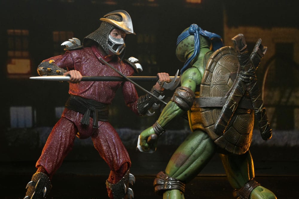 TORTUGAS NINJA – ROOF TOP BATTLE SHREDDER VS LEO 18 CM NECA