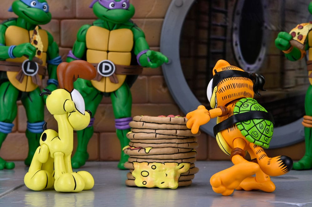 GARFELLO & ODIE – TMNT ARCHIE COMICS X GARFIELD FIGURAS 2 PACK 10 CM (NECA – CROSSOVER)