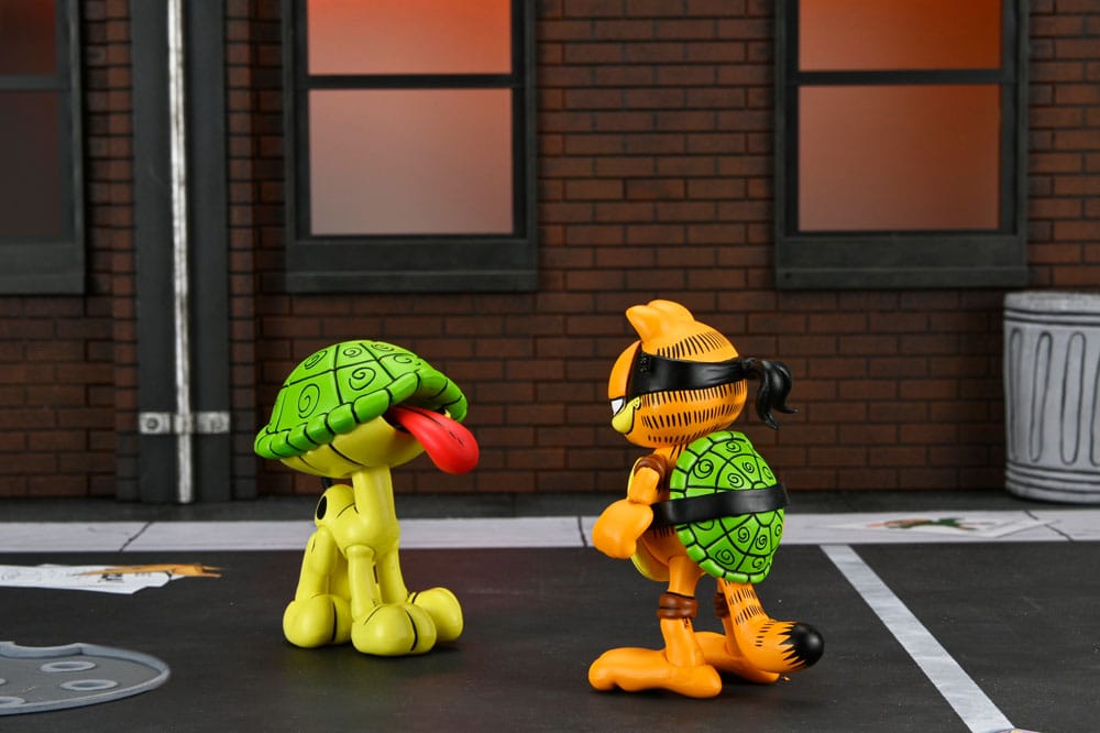 GARFELLO & ODIE – TMNT ARCHIE COMICS X GARFIELD FIGURAS 2 PACK 10 CM (NECA – CROSSOVER)