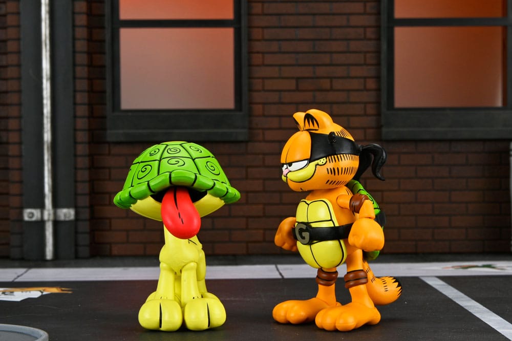 GARFELLO & ODIE – TMNT ARCHIE COMICS X GARFIELD FIGURAS 2 PACK 10 CM (NECA – CROSSOVER)
