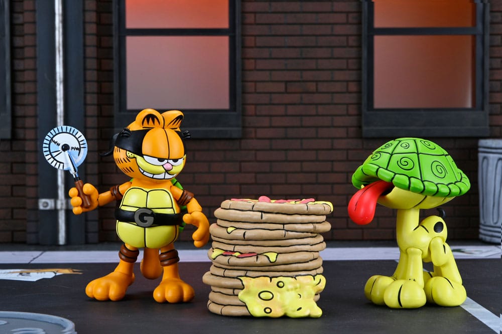 GARFELLO & ODIE – TMNT ARCHIE COMICS X GARFIELD FIGURAS 2 PACK 10 CM (NECA – CROSSOVER)