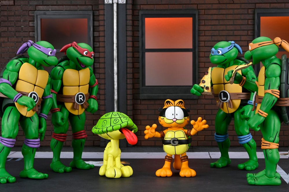 GARFELLO & ODIE – TMNT ARCHIE COMICS X GARFIELD FIGURAS 2 PACK 10 CM (NECA – CROSSOVER)