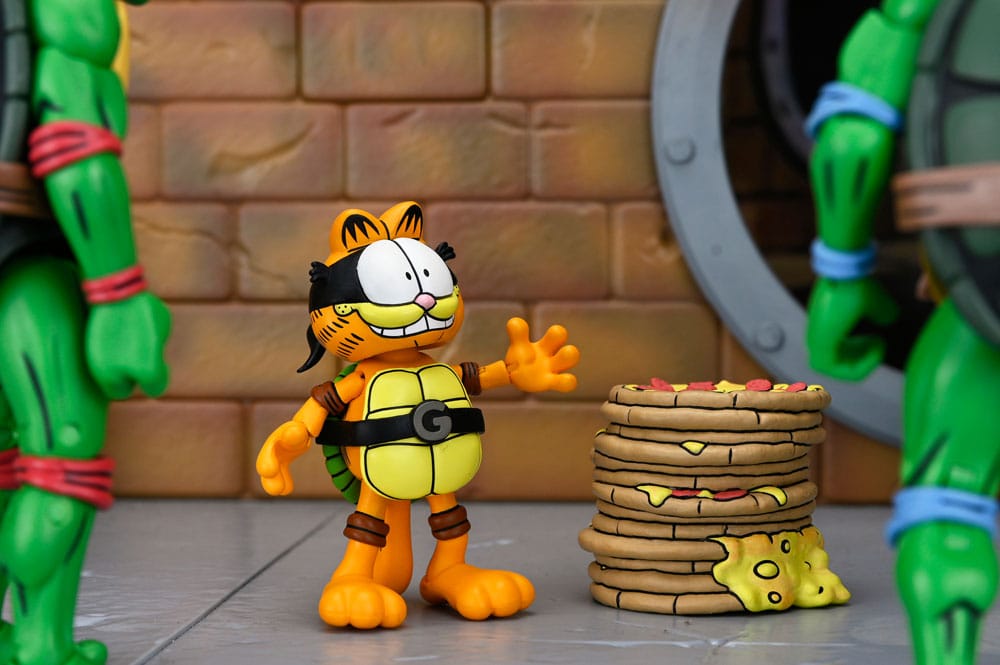 GARFELLO & ODIE – TMNT ARCHIE COMICS X GARFIELD FIGURAS 2 PACK 10 CM (NECA – CROSSOVER)