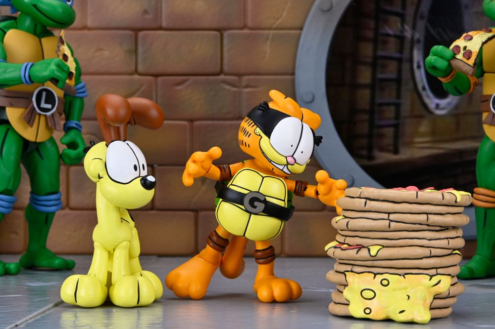 GARFELLO & ODIE – TMNT ARCHIE COMICS X GARFIELD FIGURAS 2 PACK 10 CM (NECA – CROSSOVER)