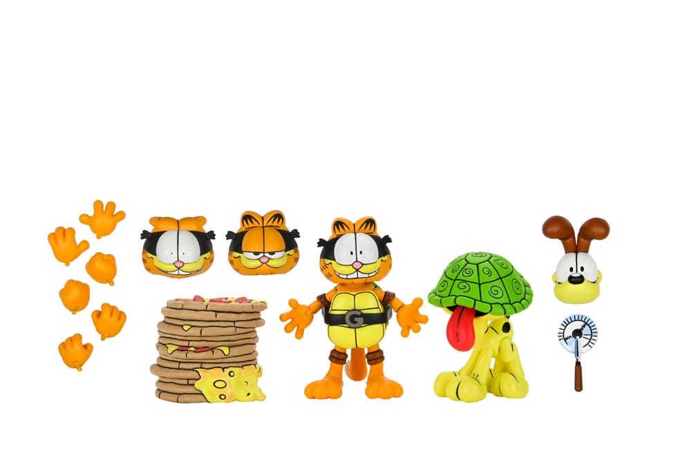 GARFELLO & ODIE – TMNT ARCHIE COMICS X GARFIELD FIGURAS 2 PACK 10 CM (NECA – CROSSOVER)