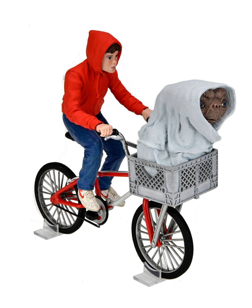ELLIOTT & E.T. ON BICYCLE – FIGURA DIORAMA 13 CM (NECA – E.T. EL EXTRATERRESTRE)