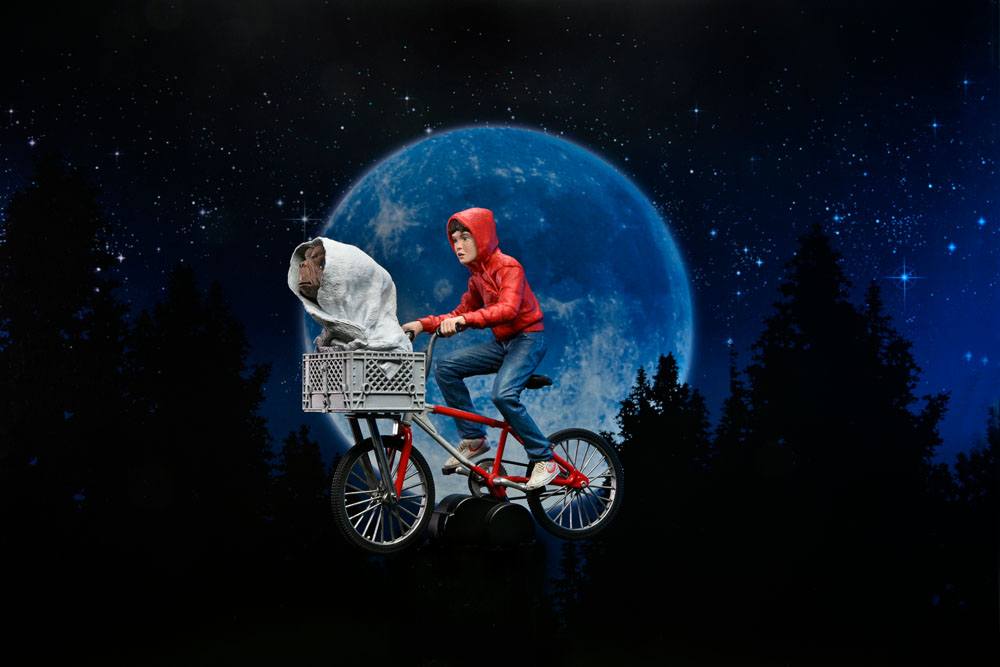 ELLIOTT & E.T. ON BICYCLE – FIGURA DIORAMA 13 CM (NECA – E.T. EL EXTRATERRESTRE)
