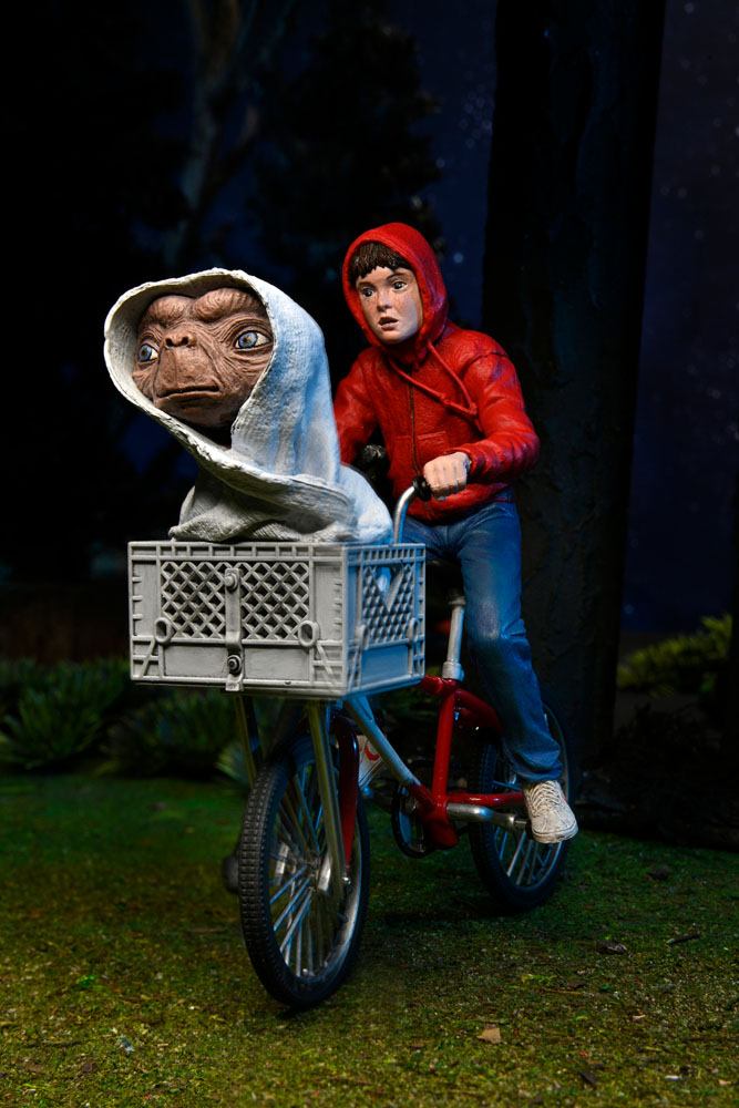 ELLIOTT & E.T. ON BICYCLE – FIGURA DIORAMA 13 CM (NECA – E.T. EL EXTRATERRESTRE)